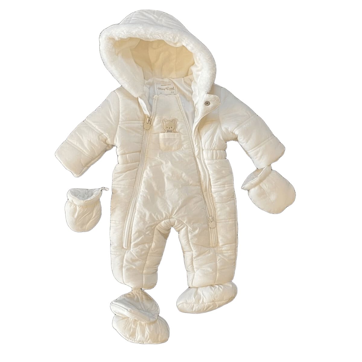 Combinaison pour l'hiver avec ses moufles et chaussons, 3 mois